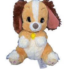 Disney Lady  the Tramp Puppy Dog Plush Sewn Eyes Boy Stuffed Animal