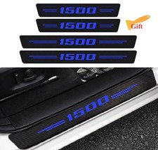 4x For Silverado 1500 Truck Car Accessories Blue Door Sill Plate Cover Protector