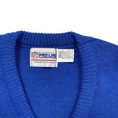 VTG 90s NFL BUFFALO BILLS CLIFF ENGLE WOOL KNIT SWEATER SIZE M
