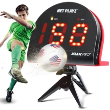 Soccer Radar Gun Speed Sensor Training Equipment Hands-Free Shooting Speed Black
