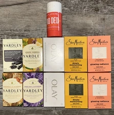 LOT of 10 Mixed Quality Face/Body Bath Bars+Rio Deo**See Description**