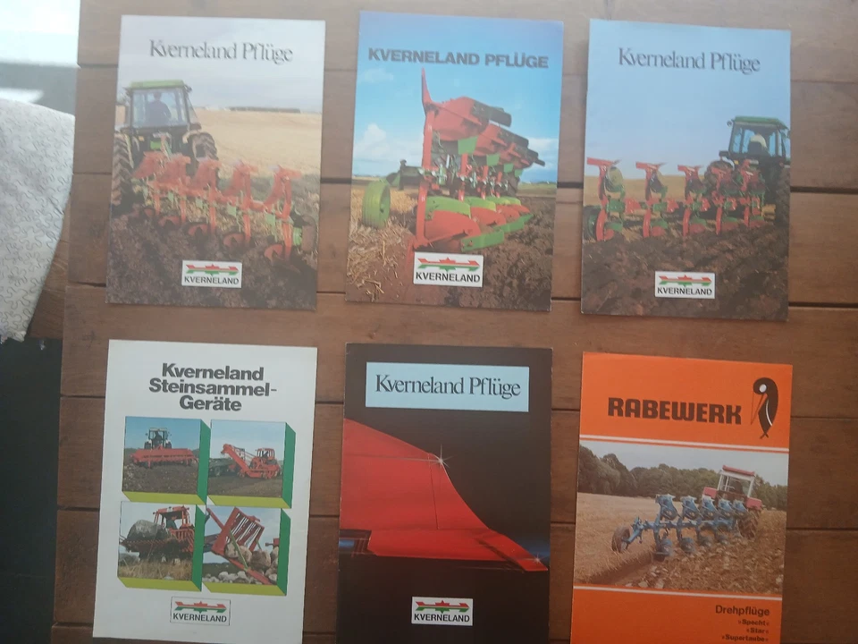 6 alte Prospekte von Kverneland und Rabe Pflüge - Bild 1 von 2