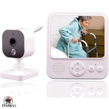 Portable Elderly Care Video Monitor with Night Vision  Two-Way Audio, No WiFi