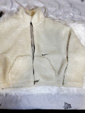 Nike Fleece Jacket Sherpa Teddy Zip-Up Cream