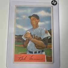 1954 Bowman Bob Lemon #196 Cleveland Indians MLB Vintage Base Set Baseball Card