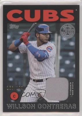 2021 Topps 1986 Baseball Relics Black 166/199 Willson Contreras #86R-WC 08jk