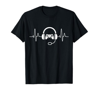 Gamer Frequenz Herzfrequenz EKG Design TShirt