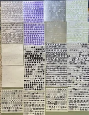 Lot of 20 Complete & Incomplete 10” Alphabet Sticker Sheets Creative Memories