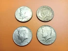 Lot of 4: 2 1966, 1968-D, 1969-D Kennedy Half Dollars,  40% silver
