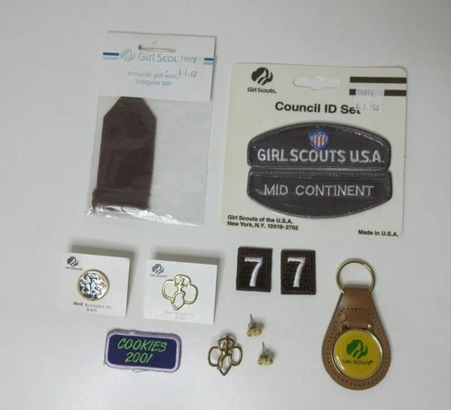 Girl Scout Pin Patch Key Ring Misc. Lot New & Used
