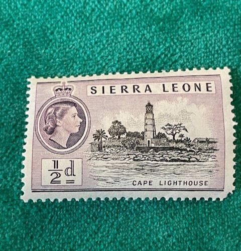 1956 Sierra Leone Stamp - Mint Never Hinged - Cape Lighthouse Queen Elizabeth II