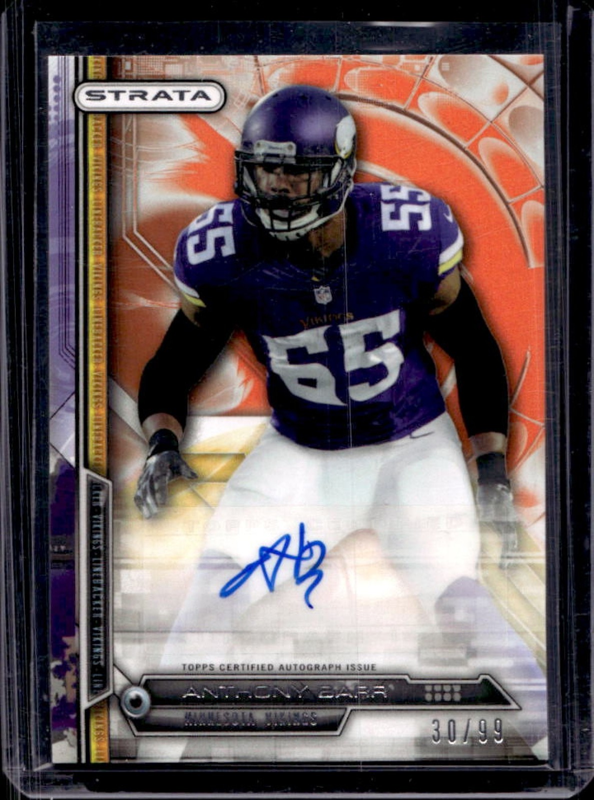 Anthony Barr Topps Strata Autographs #168 Topaz
