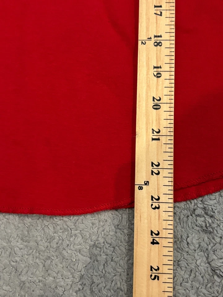 Suéter New York & Company Mujer Pequeño Rojo Manga Larga Cuello en V Vacaciones Delgado Foto 4 de 4