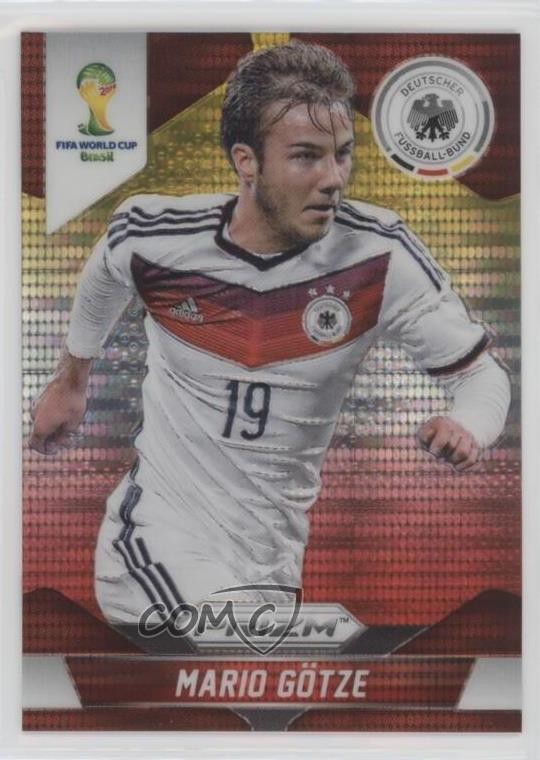 2014 Panini Prizm World Cup Yellow & Red Pulsar Prizm Mario Gotze #89