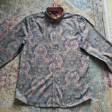 Colours & Sons Hemd Gr. L MEHRFARBIG Paisley Blau Neu