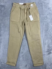 Judy Blue Jeans Womens 5/27 Khaki High Waist Utility Jogger Pants JB88815