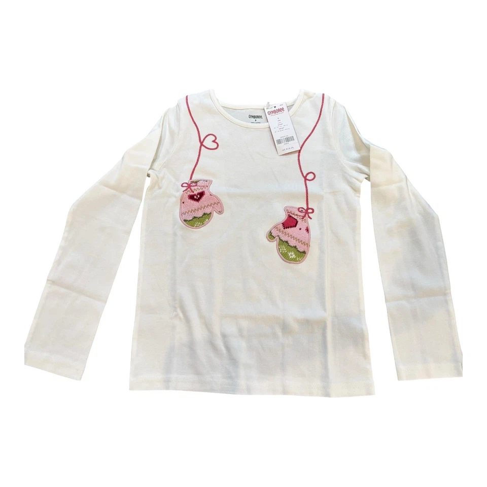 Gymboree Embroidered Mittens Outfit With Pleated Skirt With Shorts  Girls size 9 - Image 2 of 4