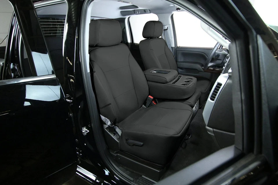 For Isuzu NPR-HD 06-19 Saddleman Cordura 2nd Row Black Custom Seat Covers - Image 3 of 4