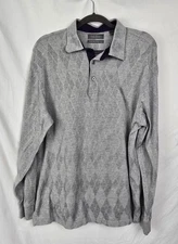 Daniel Cremieux Signature Collection Double Mercerized Cotton Argyle Pique sz L 