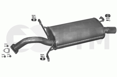 Silencieux arriere Volvo V40 en acier aluminise haute durabilite