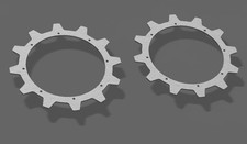 SPIKED ROBO MOWER WHEELS: INCREASED TRACTION & AERATION TO FIT FLYMO 1200 MOWERS