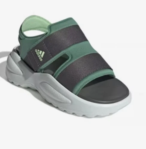Sandali Adidas bambino Mehana Eva regolabili nuovi con T 5 grigio antracite verde unisex