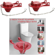 2 Pack Universal Toilet Flapper 2" Replacement Fits Kohler Toto Red Water Saver