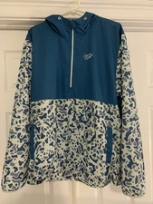 Sunday Swagger Men 1/2 Zip Hoodie Stretch Windbreaker Golf Camo