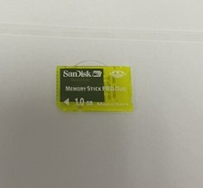 Sandisk 1GB Magic Gate Memory Stick Clear Green Pro Duo Cart Only 1241