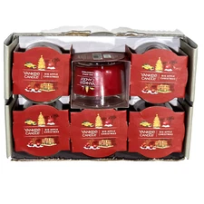 6 Pack Yankee Candle Big Apple Christmas Small 1.3oz Tea Lights Mini Candle 