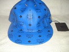 100% AUTHENTIC NEW MEN MCM VISETOS BLUE LEATHER BASEBALL CAP US S — photo 2
