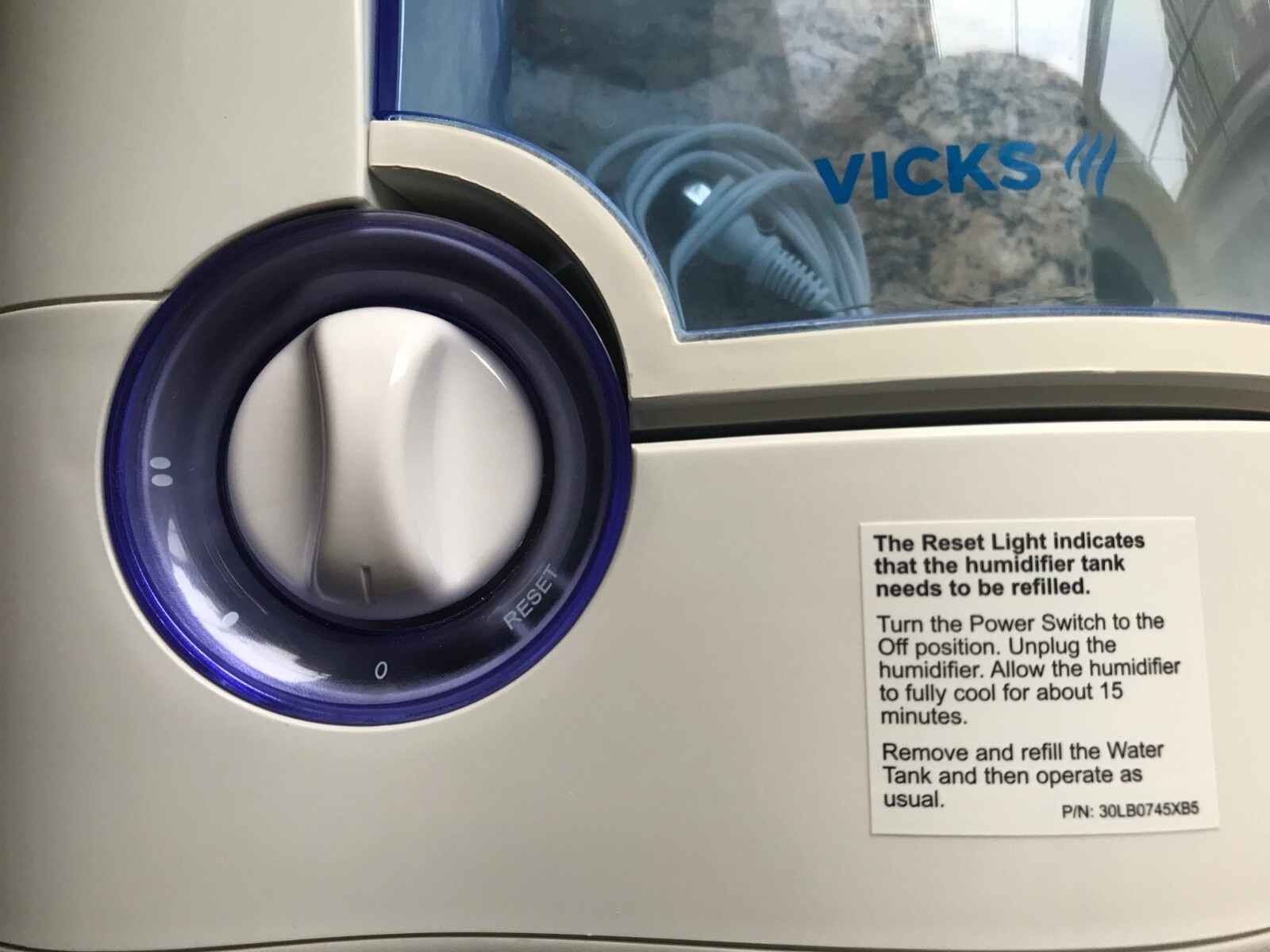 Vicks V745A/V745JUV Warm Mist Humidifier White eBay