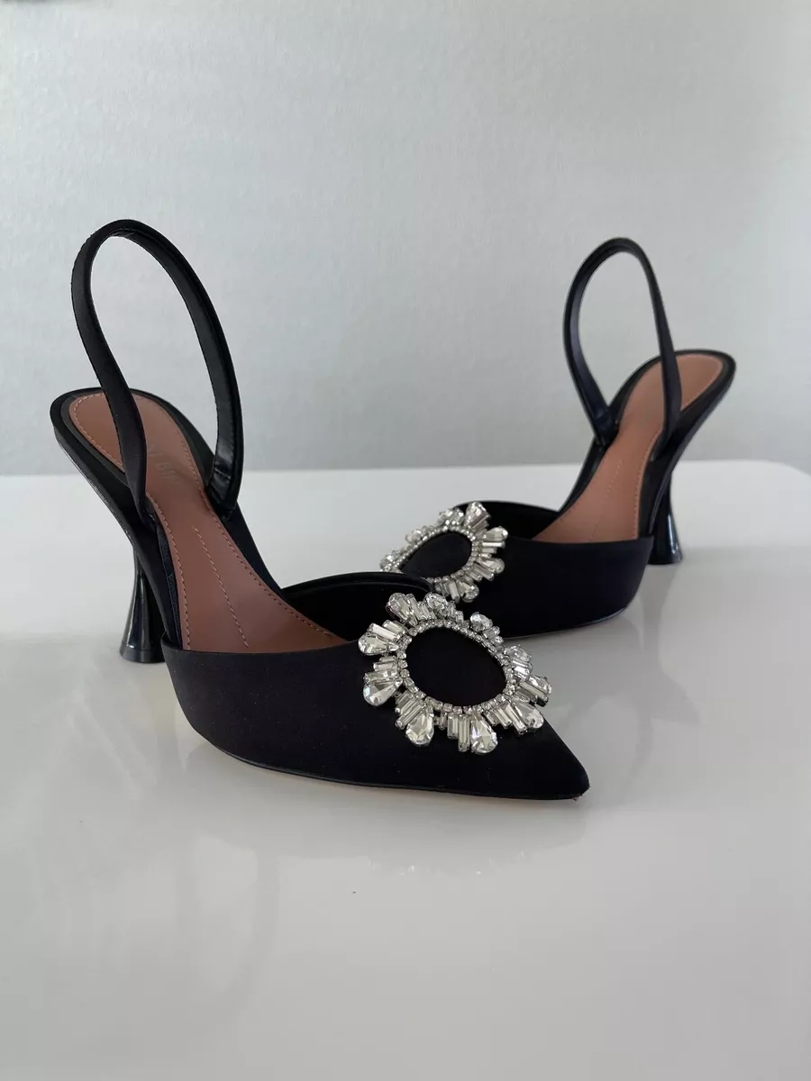 Gianni Bini Women s Vivyee Rhinestone Slingback Pumps Black Fabric