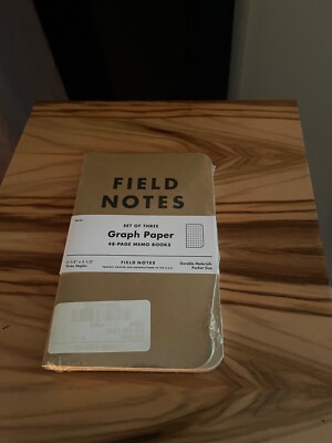 Field Notes 3-pack Graph, Ruled And Plain Paper . New And Sealed FN-04