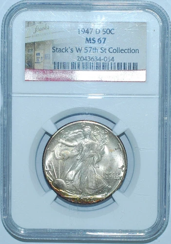 1947 D NGC MS67 Walking Liberty Half Dollar