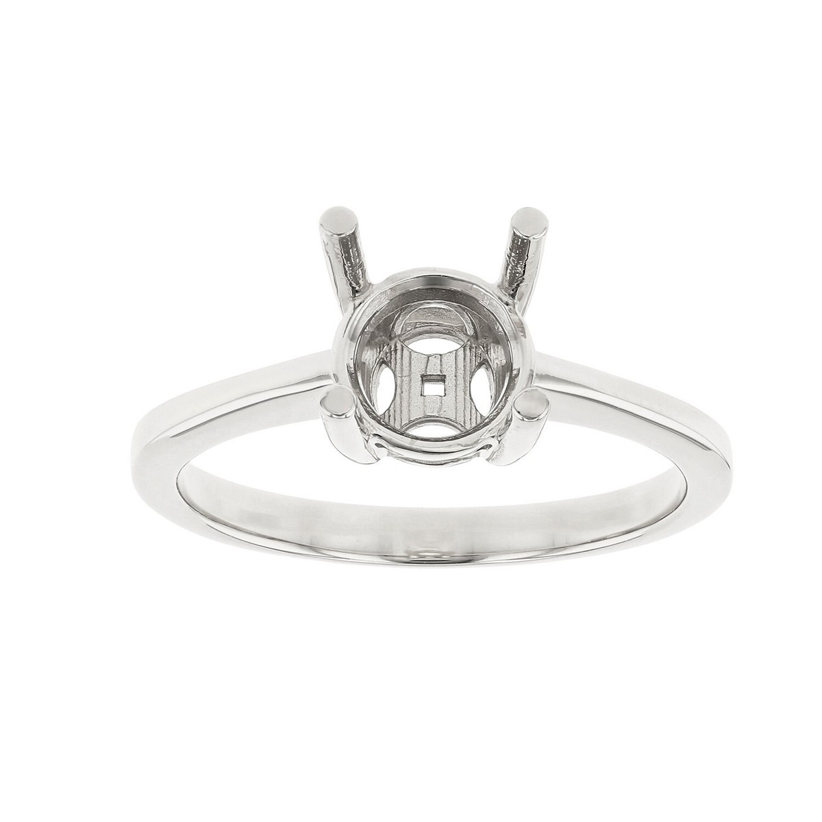 Solitaire Ring 925 Sterling Silver Wholesale Semi Mount Ring Settings  Sterling Silver Flower Ring With Diamond Accent
