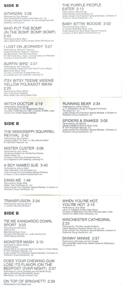 WACKY FAVORITES- Vol 1, 2, 3 Comedy Novelty- 40 Titles- Cassette Tapes VG - Image 2 of 2