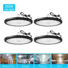 4 Pcs 200W UFO Led High Bay Light Industrial Commercial Warehouse Led Shop Light