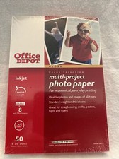 Office Depot Multi Project Inkjet Glossy Photo Paper 4x6 - 50 Sheets Unopened