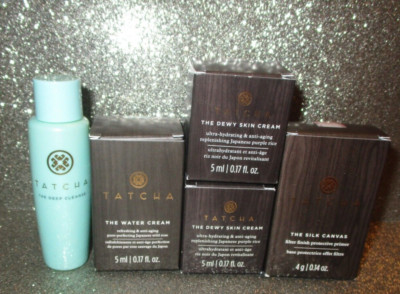 5x Tatcha Deep Clean, Water/ Dewy Cream, Silk Canvas TRAVEL SIZE