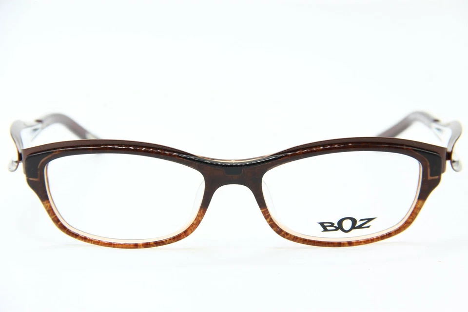 NUEVO BOZ-JF REY MELOCOTÓN 9010 NEGRO MARRÓN BLANCO ANTEOJOS MARCO AUTÉNTICO Rx Foto 2 de 3