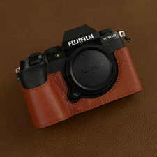Genuine Real Leather Camera Bag Protect Case Cover Base For Fuji XS10 XH2 XH2S