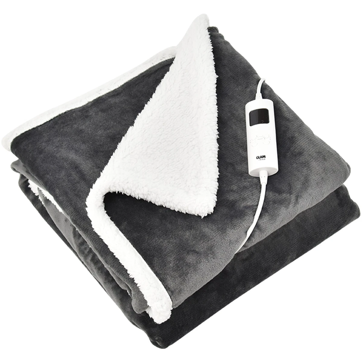 Heated Throw Electric Over Blanket Digital Control Large Washable Fleece  Grey | eBay