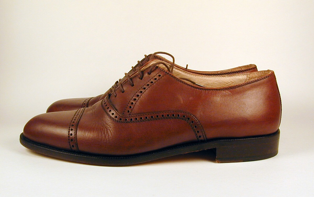 Brassboot Mens 8 1/2 Brown Dress Shoe Brass Boot Natural Waxed Commander main image 3