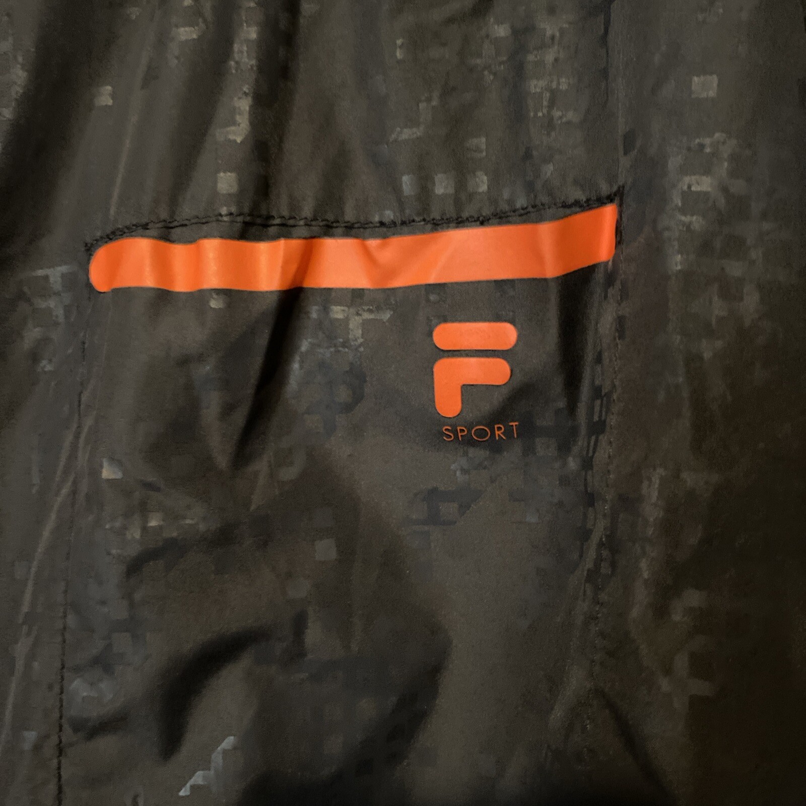 FILA SPORT Giacca Frangivento Uomo Golf Grigio Arancione XXL