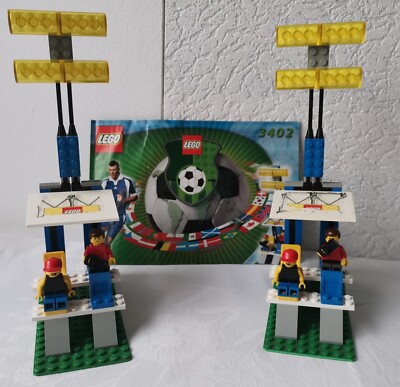 Lego 2x Grandstand with Lights 3402 | Soccer Set | Complete | incl. Instruction