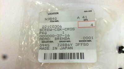 Kawasaki NOS NEW 221C0306 Fuel Tank Screw KZ ZN KZ1100 KZ1000