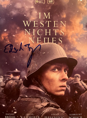 Edward Berger Signed Autograph 15x20 Photo In Person In The West Nothing New Oscar