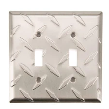 Brainerd Satin Nickel Double Toggle Standard Wall Plate 662711-LOT OF 2