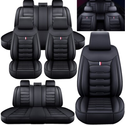 For Chevy Car Seat Cover 5-Seat Full Set Deluxe Leather